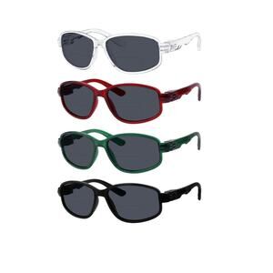 BFOCO 4-Pack Bifocal Sunglasses Metalless Screwless Spring Hinges Sport +3.00 S1